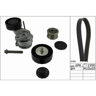 Jeu de courroies trapézoïdales à nervures HEPU 20-1857 pour SKODA FABIA 325 i - 218cv