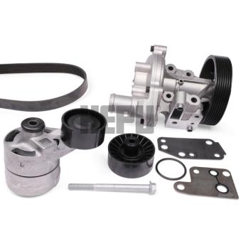 Pompe à eau+Jeu de courroie trapézoïdale à nervures HEPU OEM 1715121 Pompe à eau+Jeu de courroie trapézoïdale à nervures HEPU OEM 1715121