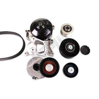 Pompe à eau+Jeu de courroie trapézoïdale à nervures HEPU PK04212 pour BMW Série 3 320 d - 163cv