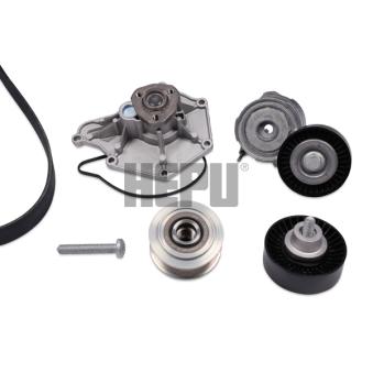 Pompe à eau+Jeu de courroie trapézoïdale à nervures HEPU OEM 06E121005D