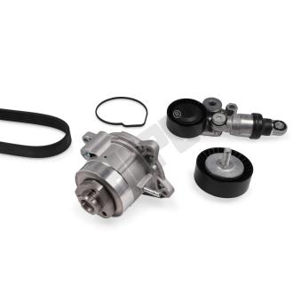 Pompe à eau+Jeu de courroie trapézoïdale à nervures HEPU OEM 03F121004E