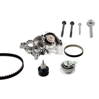 Pompe à eau + kit de courroie de distribution HEPU PK06650 pour HONDA PRELUDE 1.2 TFSI - 110cv