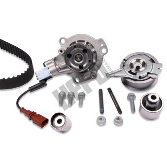 Pompe à eau + kit de courroie de distribution HEPU OEM 04L121011N