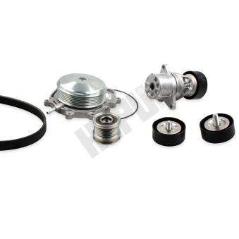 Pompe à eau+Jeu de courroie trapézoïdale à nervures HEPU OEM 6512006801