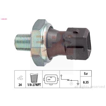 Indicateur de pression d'huile EPS 1.800.091 pour FORD TRANSIT CONNECT 1.1 - 75cv