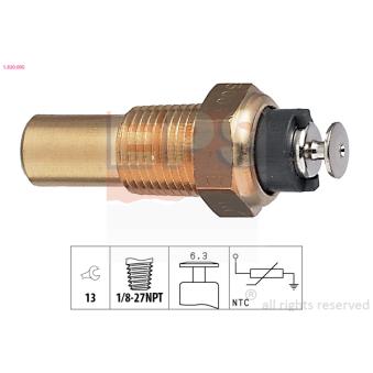 Sonde de température, liquide de refroidissement EPS 1.830.005 pour OPEL KADETT 1.3 S - 75cv
