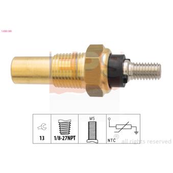 Sonde de température, liquide de refroidissement EPS 1.830.180 pour MERCEDES-BENZ SPRINTER 1.3 - 60cv