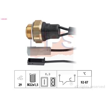 Interrupteur de température, ventilateur de radiateur EPS OEM 5951985