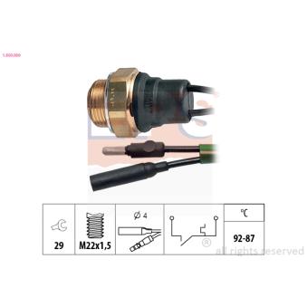 Interrupteur de température, ventilateur de radiateur EPS OEM 4424394