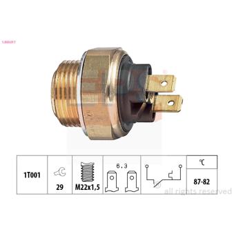 Interrupteur de température, ventilateur de radiateur EPS 1.850.017 pour ALFA ROMEO 164 14 E - 80cv