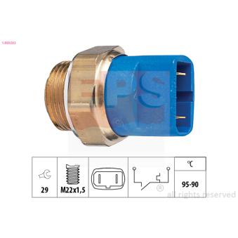 Interrupteur de température, ventilateur de radiateur EPS 1.850.032 pour MITSUBISHI GALANT 1.6 E - 101cv