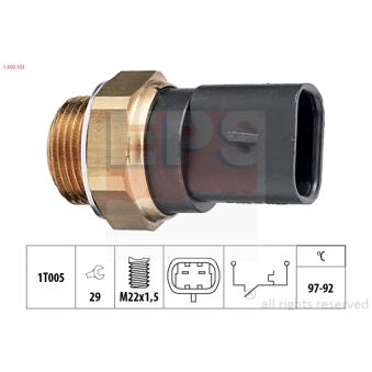 Interrupteur de température, ventilateur de radiateur EPS [1.850.103]