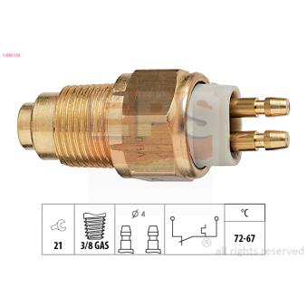 Interrupteur de température, ventilateur de radiateur EPS 1.850.125 pour MAZDA 626 2.0 - 90cv