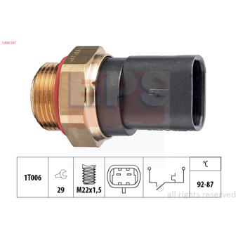 Interrupteur de température, ventilateur de radiateur EPS 1.850.187 pour OPEL ASTRA 1.2 - 60cv