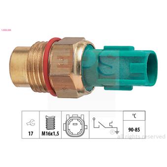Interrupteur de température, ventilateur de radiateur EPS 1.850.266 pour DAIHATSU TERIOS 1.3 VVT-i 4x4 - 86cv