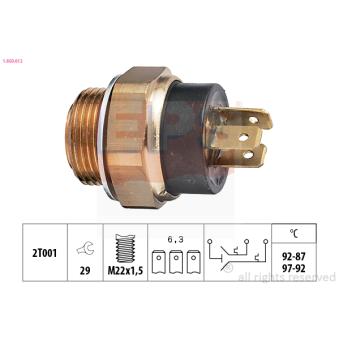 Interrupteur de température, ventilateur de radiateur EPS OEM 91517674
