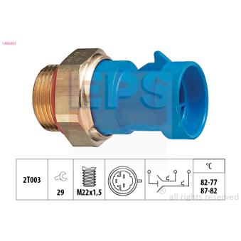 Interrupteur de température, ventilateur de radiateur EPS 1.850.653 pour CITROEN C25 1.9 D - 69cv