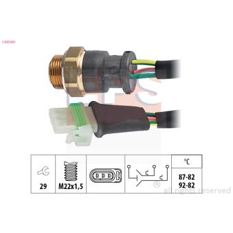 Interrupteur de température, ventilateur de radiateur EPS [1.850.661]