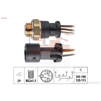 Interrupteur de température, ventilateur de radiateur EPS 1.850.668