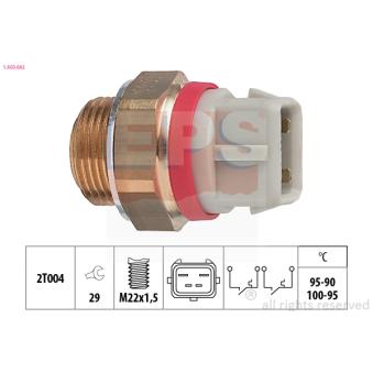 Interrupteur de température, ventilateur de radiateur EPS [1.850.682]