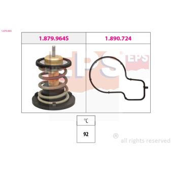 Thermostat, liquide de refroidissement EPS OEM 04C121600Q
