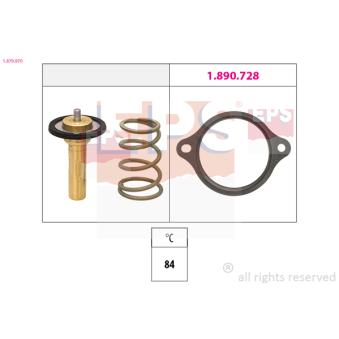 Thermostat, liquide de refroidissement EPS 1.879.970 pour RENAULT MASTER 1.4 CNG - 110cv Thermostat, liquide de refroidissement EPS 1.879.970 pour RENAULT MASTER 1.4 CNG - 110cv