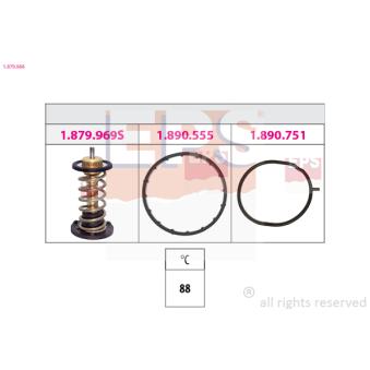 Thermostat, liquide de refroidissement EPS 1.879.988 pour MINI MINI Cooper SD - 163cv