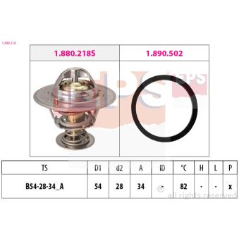 Thermostat d'eau EPS 1.880.218 pour BMW Série 3 1.8 i - 110cv