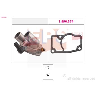 Thermostat d'eau EPS 1.880.346 pour SAAB 93 2.2 TiD - 125cv