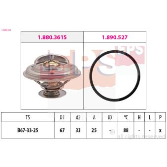 Thermostat d'eau EPS OEM 11531721003