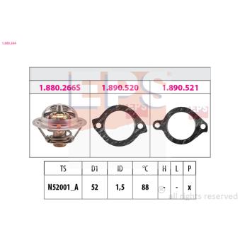 Thermostat d'eau EPS OEM 817399152B