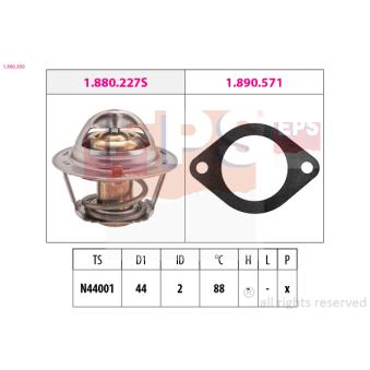 Thermostat d'eau EPS OEM 1634187793000