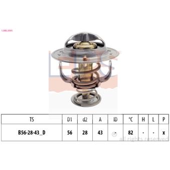 Thermostat d'eau EPS 1.880.399S pour MG MG 1.6 VVT-i - 110cv