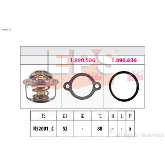 Thermostat d'eau EPS OEM 1760060823000