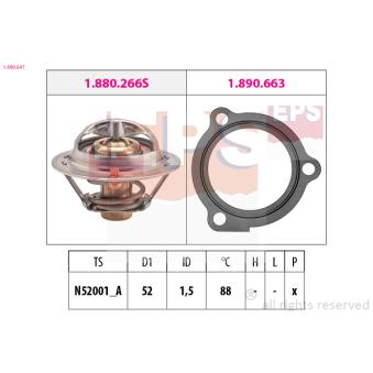 Thermostat d'eau EPS OEM 19300PB2815