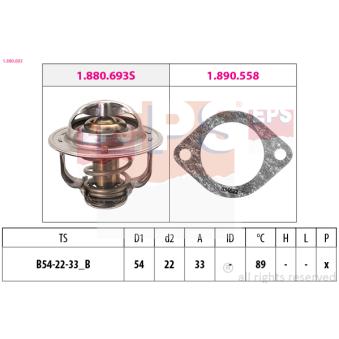 Thermostat d'eau EPS 1.880.693 pour NISSAN TERRANO 1.7 CDTi - 110cv