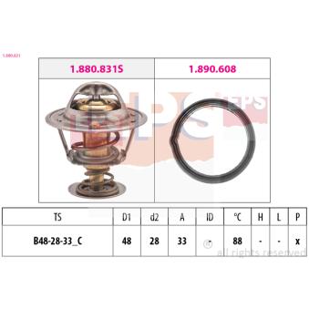 Thermostat d'eau EPS 1.880.831 pour MAZDA PREMACY 1.1 - 69cv