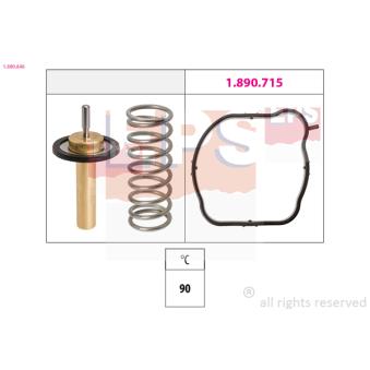 Thermostat d'eau EPS 1.880.846 pour MAZDA DEMIO D3 - 150cv