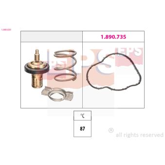 Thermostat d'eau EPS 1.880.930 pour ISUZU D-MAX 1.5 dCi 110 - 110cv