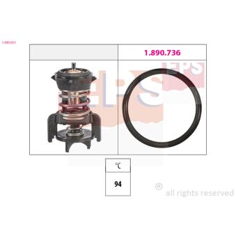 Thermostat d'eau EPS 1.880.933 pour FIAT MULTIPLA 1.6 TDI - 110cv