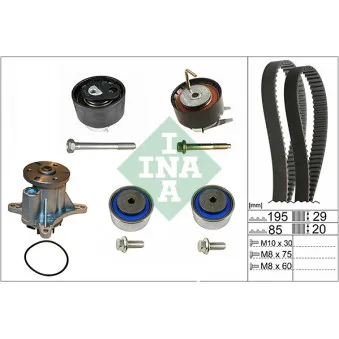 Pompe à eau + kit de courroie de distribution INA 530 0469 30