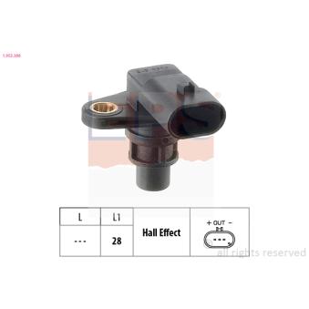 Capteur, position d'arbre à cames EPS 1.953.388 pour RENAULT R19 2.4 Multijet - 185cv
