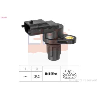 Capteur, position d'arbre à cames EPS 1.953.830 pour RENAULT RAFALE 1.6 CRDi - 110cv