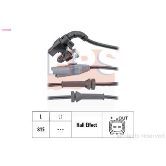 Capteur, vitesse de roue EPS OEM 454508 Capteur, vitesse de roue EPS OEM 454508