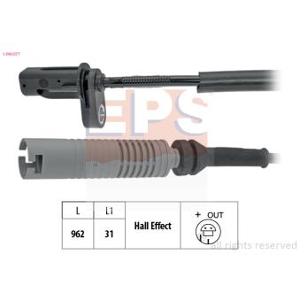 Capteur, vitesse de roue EPS OEM 34526762466