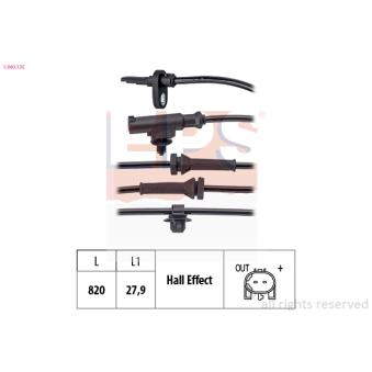 Capteur, vitesse de roue EPS OEM B000698080
