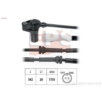 Capteur, vitesse de roue EPS OEM 7700411747