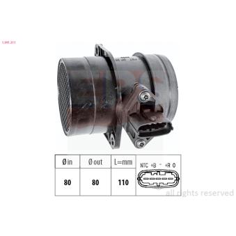 Débitmètre de masse d'air EPS OEM 2S7A12B579CA