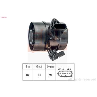 Débitmètre de masse d'air EPS OEM 138995
