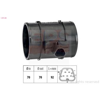 Débitmètre de masse d'air EPS 1.991.465 pour VOLVO 940 1.7 CDTI - 110cv